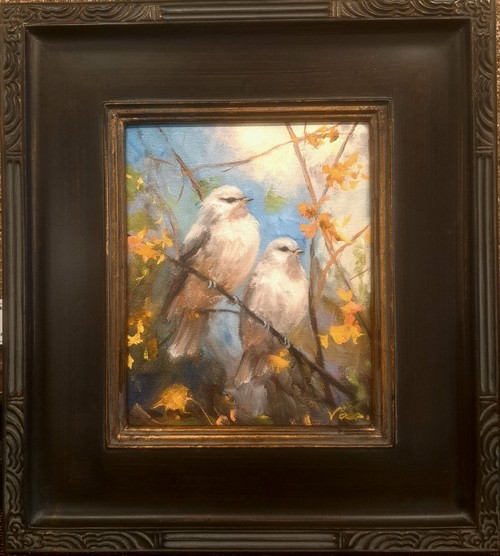 Click to view detail for Two Warblers 10x8 $475